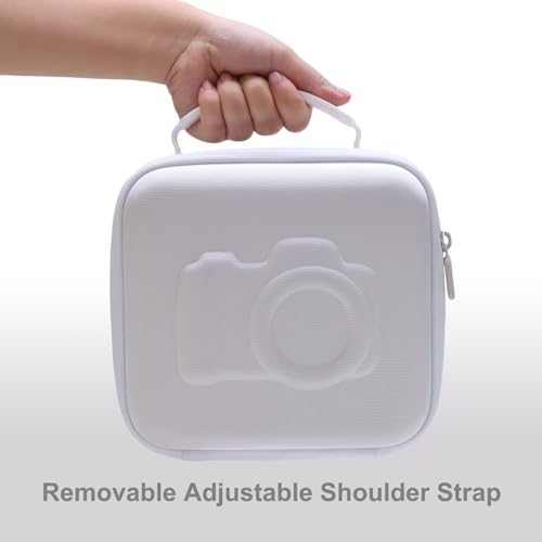 L LTGEM Camera Case Compatible with KODAK PIXPRO AZ425 / AZ255 Digital Camera and Accessories, with 2 Dividers and Shoulder Strap, White - color: White