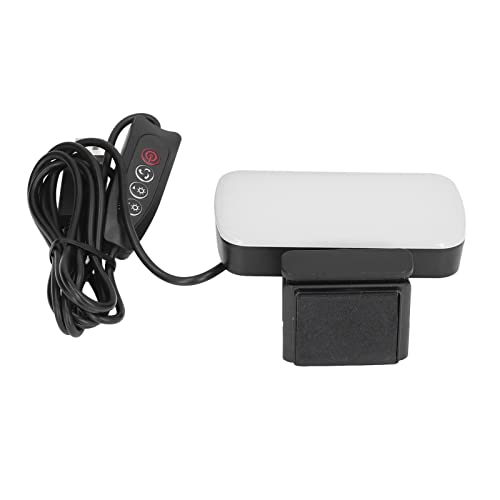 LED Fill Light Clip On Type, Video Conference Light with 10 Levels Adjustable Brightness, 360° Rotatable USB Powered Fill Lamp for Laptop Webcam Live Streaming