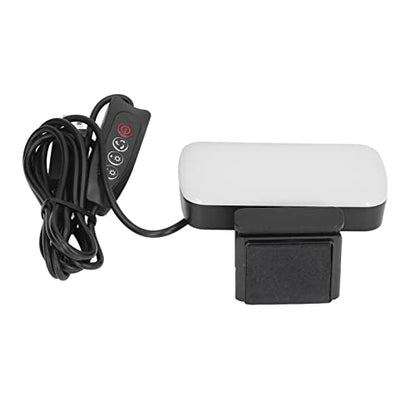 LED Fill Light Clip On Type, Video Conference Light with 10 Levels Adjustable Brightness, 360° Rotatable USB Powered Fill Lamp for Laptop Webcam Live Streaming