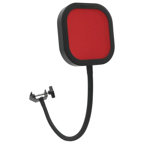 Flex Pro Pop Filter Interchangeable Metal, Mesh, foam Windscreen Microphone Shield, Aluminum Frame, Music Studio Recording, Heavy Duty Flexible 360° Gooseneck (Fire Red Pop Filter) - color: Fire Red Pop Filter