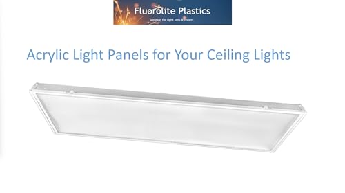 Fluorolite Plastics Clear Acrylic Prismatic fluorescent Lighting LED Panels 5 Pack Custom Size | 0.100" Fluorescent Light Covers for Ceiling Lights, Classroom light covers for Drop Ceiling - size: CUSTOM SIZE