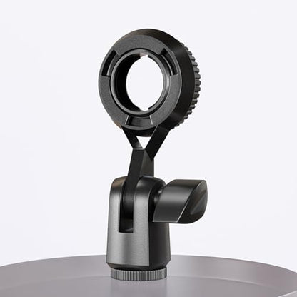 Metal Microphone Clip Microphone Shock Mount Bracket Holder Simple Stand Accessories Use Flexible Angled Desktop Condenser Mic Stand - color: With conversion A