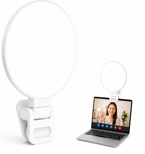 Full Screen Ring Light, 60 LED Video Conference Lighting with 3 Light Modes & Adjustable Brightness, Anti-Glare Clip-On Fill Light for Laptop/PC/Mac, Zoom Calls, Live Streaming, Selfie, TikTok