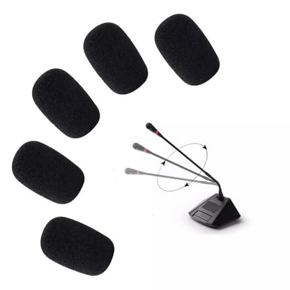 5 Pack Black Replacement Microphone Sponge Wind Shield Windscreen Foam Cover for Microphone Windscreen for Shure CVG18-B/C Gooseneck Condenser Mic
