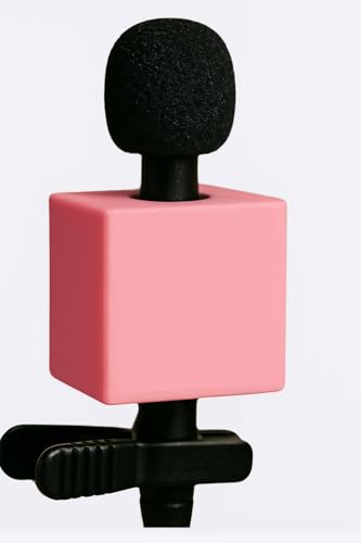 Blank Mini Microphone Flag Cube Customizable Mic Flag for Handheld Interview Microphones, Durable Plastic Square Mic Flag for News, Podcast, Broadcasting & Branding (Light Pink) - color: Light Pink