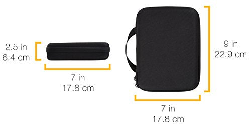 Amazon Basics Small Portable Protective Carrying Case for GoPro and Action Camera, Padded with Secure Handle, 9 x 7 x 2.5 inches, Black