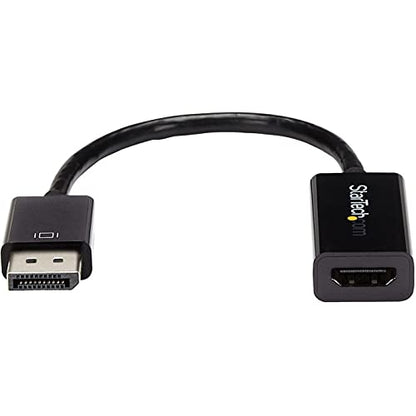 StarTech Active DisplayPort to HDMI Adapter, 4K 30Hz, 7.1 Audio (DP2HD4KS) | DP 1.2 to HDMI, 3840 x 2160, 1920 x 1200, HDCP, DPCP, Non-latching DP, 7.1ch audio, Non-latching connector, Dongle - size: 4K30Hz, style: 4K HDMI