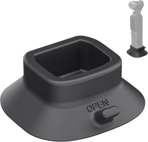 NEEWER Basics AC023 Suction Cup Base Mount Compatible with DJI Osmo Pocket 4 & Pocket 3 Gimbal Camera, Silicone Table Holder ø 64mm Nonslip Soft Stable Accessories, Supports Battery Handle Charging - style: AC023