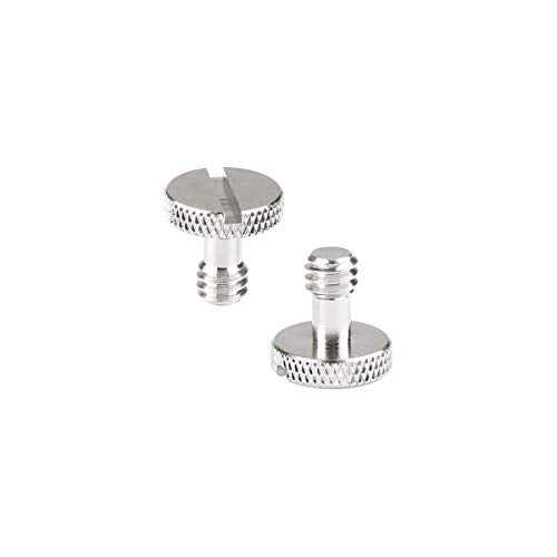 CAMVATE 1/4"-20 Slotted Screw for Camera Quick Release Plate (2 Pieces)