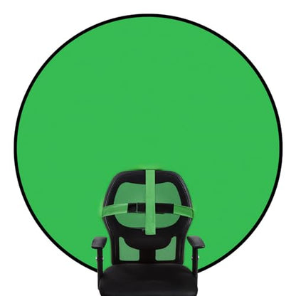 57in Portable Green Screen Chair Backdrop: Double-Sided Foldable Greenscreen Chroma Key Background for Streaming, Video Calls, Photography & Gaming