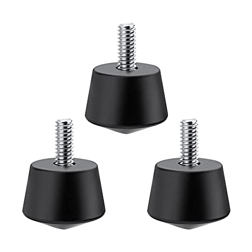 K&F CONCEPT Universal Anti-Slip Rubber Tripod Foot Spikes Compatible with 1/4 inch Thread Tripod Monopod Legs Feet Replacement Parts (3 PCS) - size: 3pcs Pointes Antidérapantes