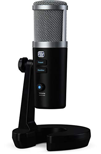 PreSonus Revelator USB Condenser Microphone for podcasting, live streaming, with built-in voice effects plus loopback mixer for gaming, casting, and recording interviews over Skype, Zoom, Discord - style: Revelator USB-C Condenser Mic