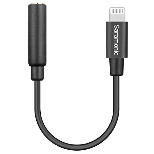 Saramonic SR-C2002 | Female 3.5mm TRRS to Lightning Audio Adapter Cable for Mic & Audio in & Headphone Out from iPhones & iPads - size: TRRS Female to Lightning