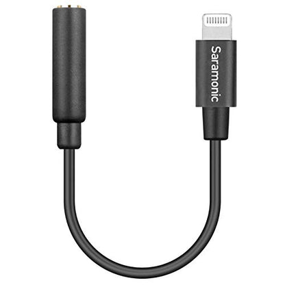 Saramonic SR-C2002 | Female 3.5mm TRRS to Lightning Audio Adapter Cable for Mic & Audio in & Headphone Out from iPhones & iPads - size: TRRS Female to Lightning