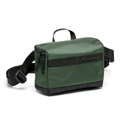 Manfrotto Street Belt Bag, Waist Bag, for Mirrorless Camera, Vlogging Kit, Shoulder Camera Case, Photography Accessories for Content Creator, Colour Green - size: 22 x 14 x 7 cm