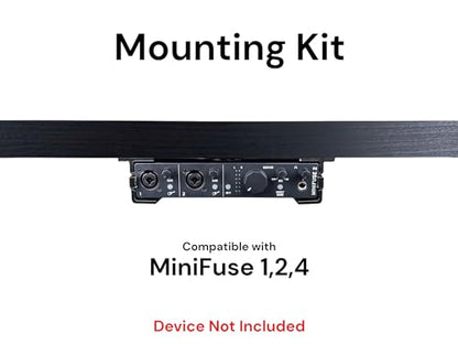Desk Mount Kit for Arturia MiniFuse 1, 2, & 4 - Under Desk Mount Brackets with Reversible Clips - Secure Mounting Accessories