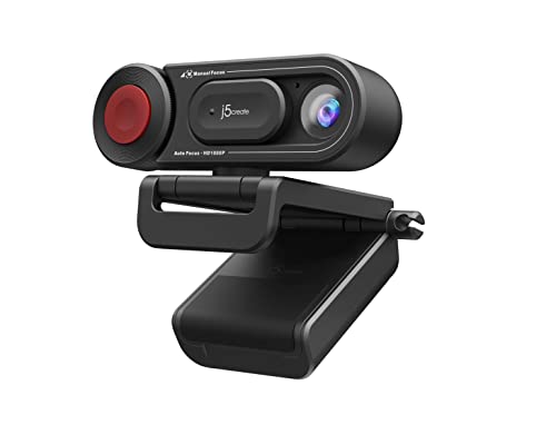 j5create 1080P Dual Mode Webcam and Document Camera with Auto & Manual Focus, Magnetic Privacy Cover for PC, Laptops | for Live Streaming, Video Calls, Online Meetings, Online Classes (JVU250)