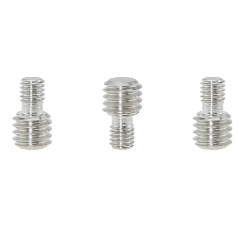 3PCS M6 Male to 3/8 Male Tripod Screw Adapter Camera Metal Screw for Photographic Equipment Binoculars Lamp Holder