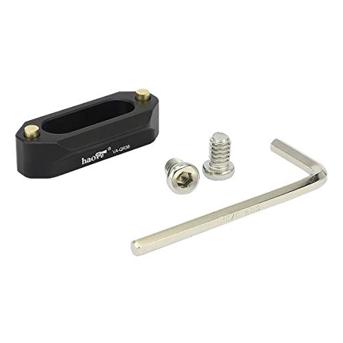 Haoge VA-QR38 Quick Release NATO Rail Plate with 1/4'' Screws for Camera Cage Cheese Plate fit NATO-Compatible Handle Clamp Articulating Arms Monitor Mount - color: 46mm NATO Rail