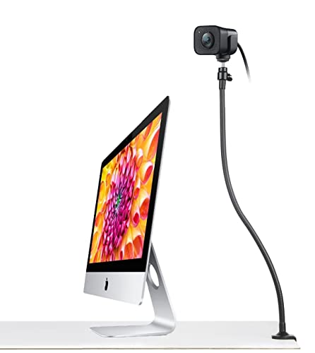 25 inch Flexible Jaw Arm Clamp Mount Holder Stand Compatible with Logitech Webcam C920s C925e C922 C930 C615 Brio StreamCam