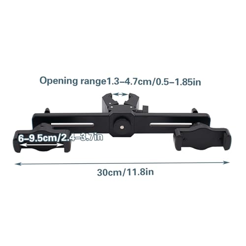 SnowTing Universal Dual Phone Holder with Crab Clamp, 360° Rotation Adjustable Clip Stand Smartphone Tripod Mount Adapter for Vlog Live Streaming Video Recording Selfie - style: Dual Phone Holder