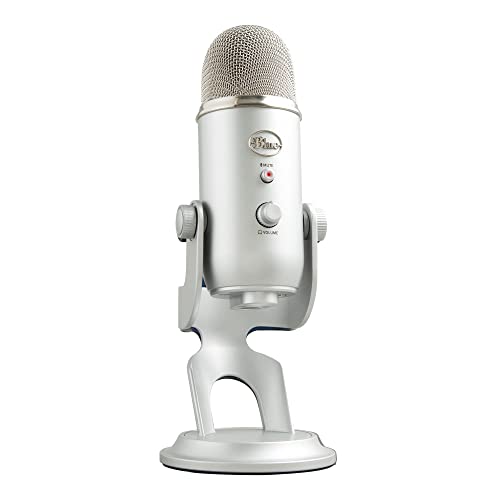 Logitech Creators Blue Yeti USB Microphone for PC, Mac, Gaming, Recording, Streaming, Podcasting, Studio and Computer Condenser Mic with Blue VO!CE Effects, 4 Pickup Patterns, Plug and Play - Silver - color: Silver