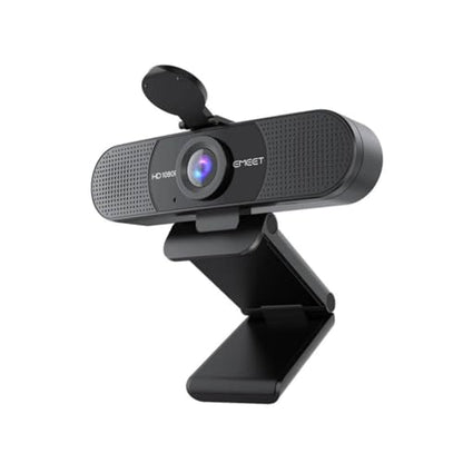 EMEET SmartCam C960 1080P Webcam with Dual Noise-Canceling Microphones (Black) Bundle with 8-Inch Table Tripod (2 Items)