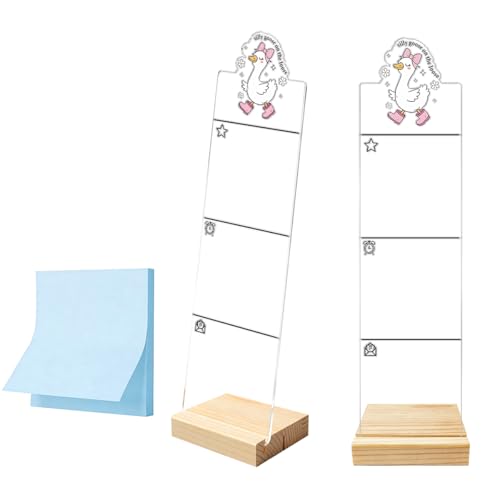 Monitor Memo Board Computer Monitor Memo Board Sticky Note Organizer Silly Goose On The Loose Goose Acrylic Desk Accessories Removable Wooden Base Set Sticky Notes 100 Sheets 11.8×3.1 inches - color: Goose 03