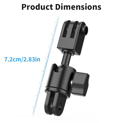 Aluminum 360 Degree Rotation Camera Swivel Mount, Vertical Metal Bracket Adapter Compatible with GoPro Hero 13/12/11/10, DJI Action 6/5 Pro/4, Sony and Other Action Cameras (Adjustable Adapter Mount) - color: adjustable adapter mount