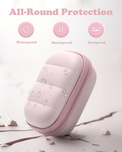Digital Camera Case Compatible with CAMKORY DC403/ KODAK PIXPRO FZ55/ FZ45/ STUOGYUM DC402-AF, Small Hard Shell Bag with SD Card Storage for Travel (Pink) - color: Pink