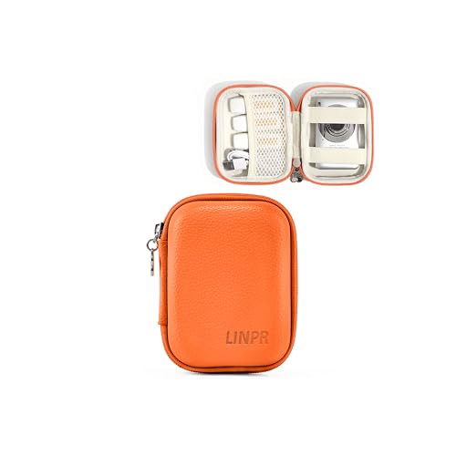 Digital Camera Case for CAMKORY, KODAK PIXPRO FZ45/FZ55, Canon IXUS 285 HS, Lecran, Small Travel Compact Camera Holder with Mesh Pocket for Accessories SD Card (Orange) - color: Orange