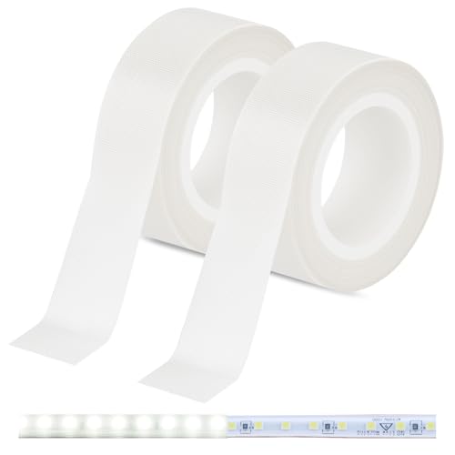 Light Soften Tape 2 PCS 0.78inx32.8ft LED Light Strip Masking Tape for Slightly Diffuser Light,White - color: White