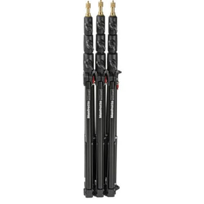 Manfrotto 1051BAC-3 6-Feet 9-Inches Alu Mini Compact Stand AC with 4 Section and 3 Risers, 3-Pack (Black)