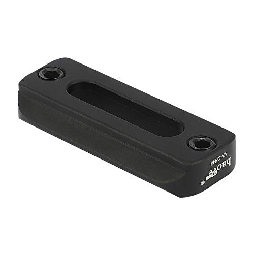 Haoge VA-QR48 Quick Release NATO Rail Plate with 1/4'' Screws for Camera Cage Cheese Plate fit NATO-Compatible Handle Clamp Articulating Arms Monitor Mount - color: 48mm NATO Rail