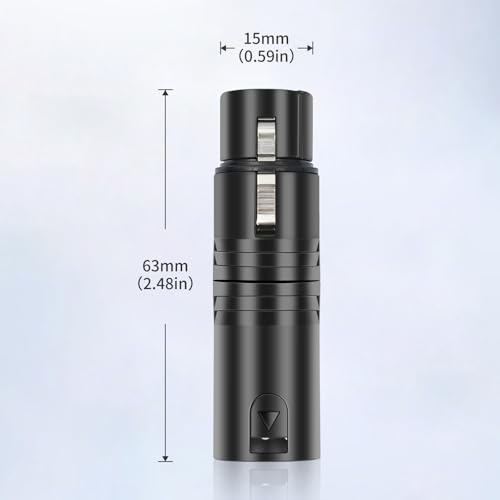 2-Pack 3Pin XLR Male to Female Adapter, Zinc Alloy Shell Balanced Audio Coupler, Secure Lock for Microphone & Cable Connection, Professional 3-Pin Connector - color: XLR M TO F