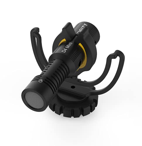Deity V-Mic D4 Mini Microphone On-Camera Interview Mic Super Cardioid Compact Perfect for Vlog Pocket Cam DSLR Camera,Podcast, Voice Dictation,Recording YouTube, Interview, Video Conference | Ultracompact On-Camera Mic, Plug-in Power, Trs and Trrs Cables,