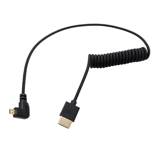 Micro HDMI to Full HDMI 4K 8K60p Cable for Canon R6 R6II R5C R5 R8 Sony ZVE-10 A7C A7RIV A7RIII A7S2 Lumix S5 S9 GH4 Camera ATOMOS Ninja V Ultra SmallHD Cine Indie Monitor, Type A D 50cm