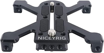 NICEYRIG Quick Release Plate for Arca-Swiss Standard, Tripod/Ground Shooting Switch Plate with Four-feet Stand Support for Heavy Camera, Camcorder - 520 - size: 4.3 Inch