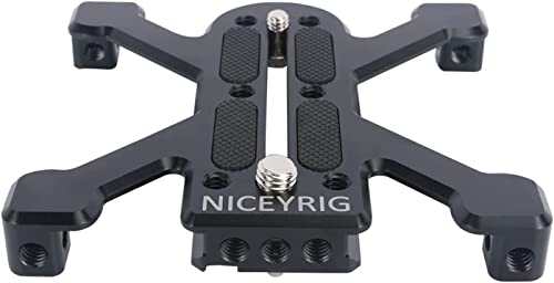 NICEYRIG Quick Release Plate for Arca-Swiss Standard, Tripod/Ground Shooting Switch Plate with Four-feet Stand Support for Heavy Camera, Camcorder - 520 - size: 4.3 Inch