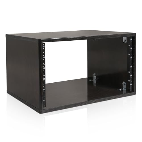 Sound Town DIY 6U Desktop Studio Rack for Home Studio and Recording Room, Baltic Birch Plywood, Black Espresso (SDRK-Y6D) - color: Black Espresso, size: 6U