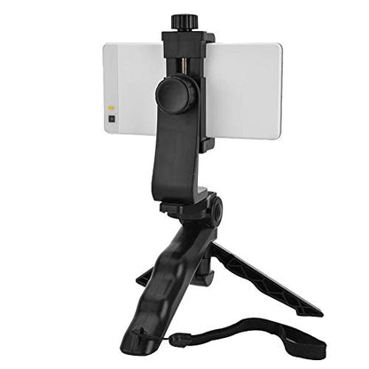 Phone Tripod Handheld Stabilizer, Adjustable Multiple Angles Compact Foldable High Compatibility, with Hand Grip for Vlogging Filming Smartphones