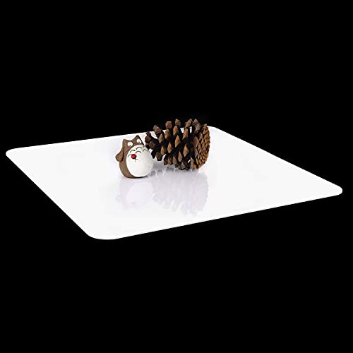 Acrylic Reflective Display White Table Riser for Professional Product Photography12 x 12 Inch Background Boards for Product Table Top Photography Shooting Backdrop for Photo Studio (White)
