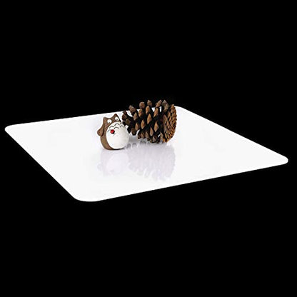 Acrylic Reflective Display White Table Riser for Professional Product Photography12 x 12 Inch Background Boards for Product Table Top Photography Shooting Backdrop for Photo Studio (White)