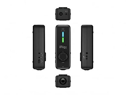IK Multimedia iRig Pro I/O audio interface for iPhone, iPad, Mac, iOS and PC with USB-C, Lightning and USB cables, 24-bit, 96 kHz recording and guitar, bass and XLR mic inputs