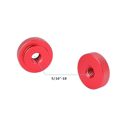 CAMVATE 5/16"-18 Female Thumb Wheel Lock Nut Adapter(4 Pieces,Red)-24008 - color: Red