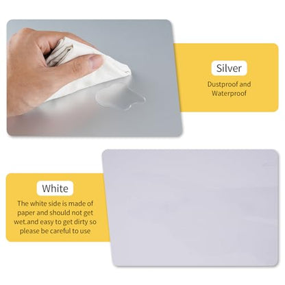Meking Silver White Photo Backdrop Boards, 2 in 1 Light Reflectors for Photography, Flat Lay Photography Background for Food, Makeup, Jewelry and Other Small Product (17x12 Inch) - size: 1Pcs A3 Silver White