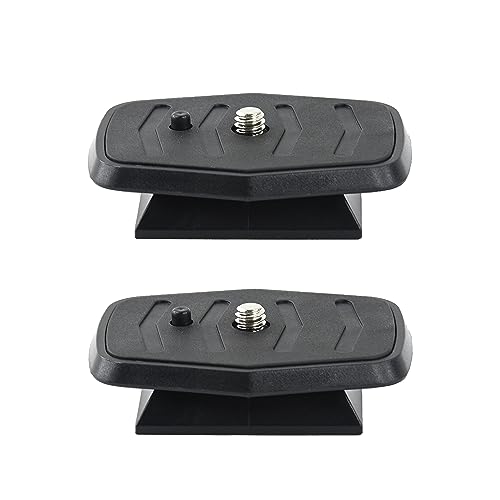 Foto&Tech 2 Pieces 44mm Tripod Quick Release Plate, Camera Adapter for Tripod with 1/4"-20 Screw Replacement for DSLR Cameras Smartphones Camcorders Compatible with Vista and Other Tripods - size: 44mm