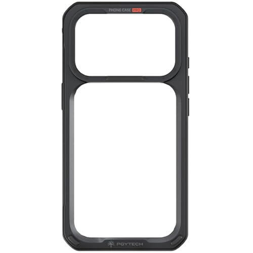 PGYTECH ProShot Phone Case for iPhone 17 Pro, Aluminum Alloy Protective Cage with 4 Expansion Ports, 3 Strap Holes & Silicone Liner for Heat Dissipation Black - style: Phone Case for iPhone 17 Pro