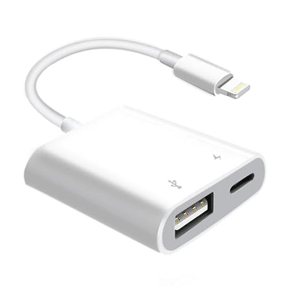 [Apple MFi Certified] Lightning to USB Camera Adapter with Charging Port for iPhone, USB 3.0 Female OTG Cable for iPad to Connect Card Reader USB Flash Drive U Disk Keyboard Mouse Hubs Midi - size: OTG + Charging Port to Lightning