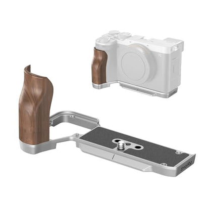 SmallRig A7C II / A7CR Handgrip L-Shape Grip for Sony Alpha 7C II/Alpha 7CR, Quick Release Plate for Arca, Lightweight Wooden Side Handle, for Quickly Switch on Tripods/Handheld Shooting - 4796B - style: Wooden Grip